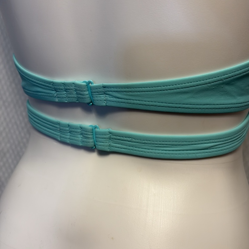 Aerie blue bikini swimsuit 2 piece crop size S low rise bottoms light blue - Picture 6 of 10